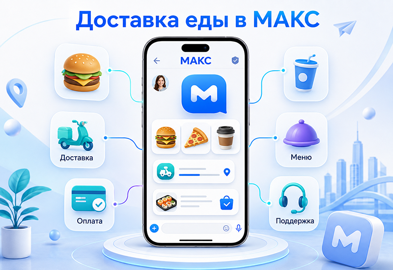 Сервис доставки еды в мессенджере МАКС